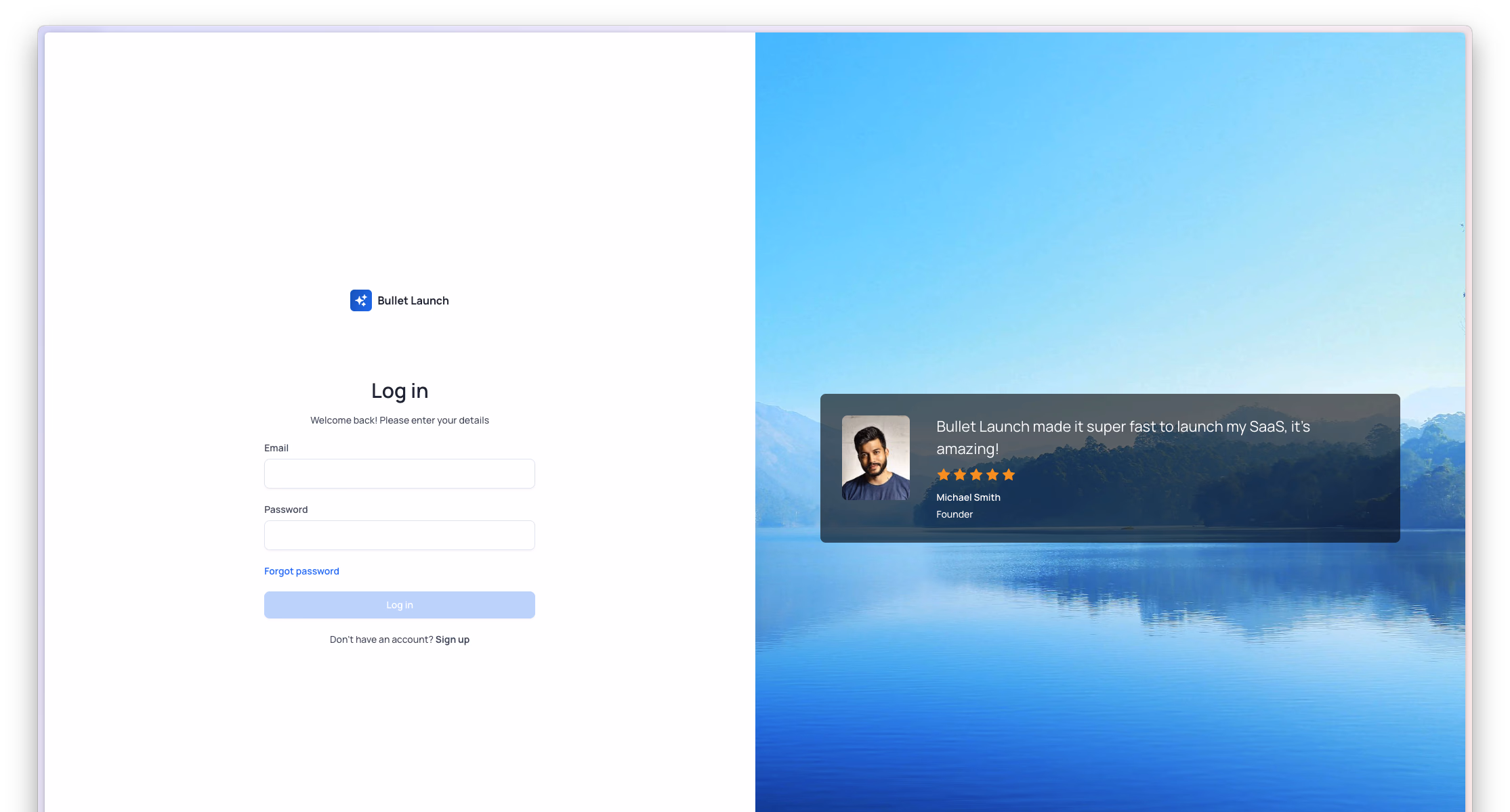 Bullet Launch dashboard preview
